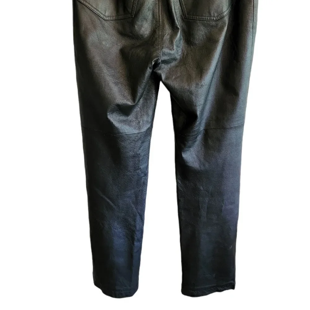 ‎NEWPORT News Women's Vintage Black Leather Pants